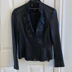 White House Black Market black leather jacket